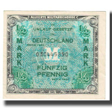 Banconote, Germania, 1/2 Mark, 1944, SERIE DE 1944, KM:191a, BB
