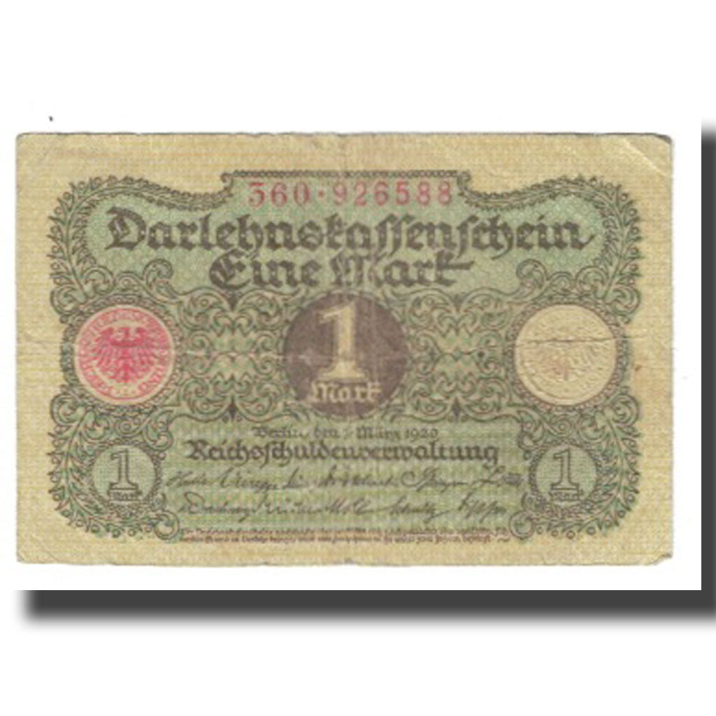 Biljet, Duitsland, 1 Mark, 1920, 1920-03-01, KM:58, TTB