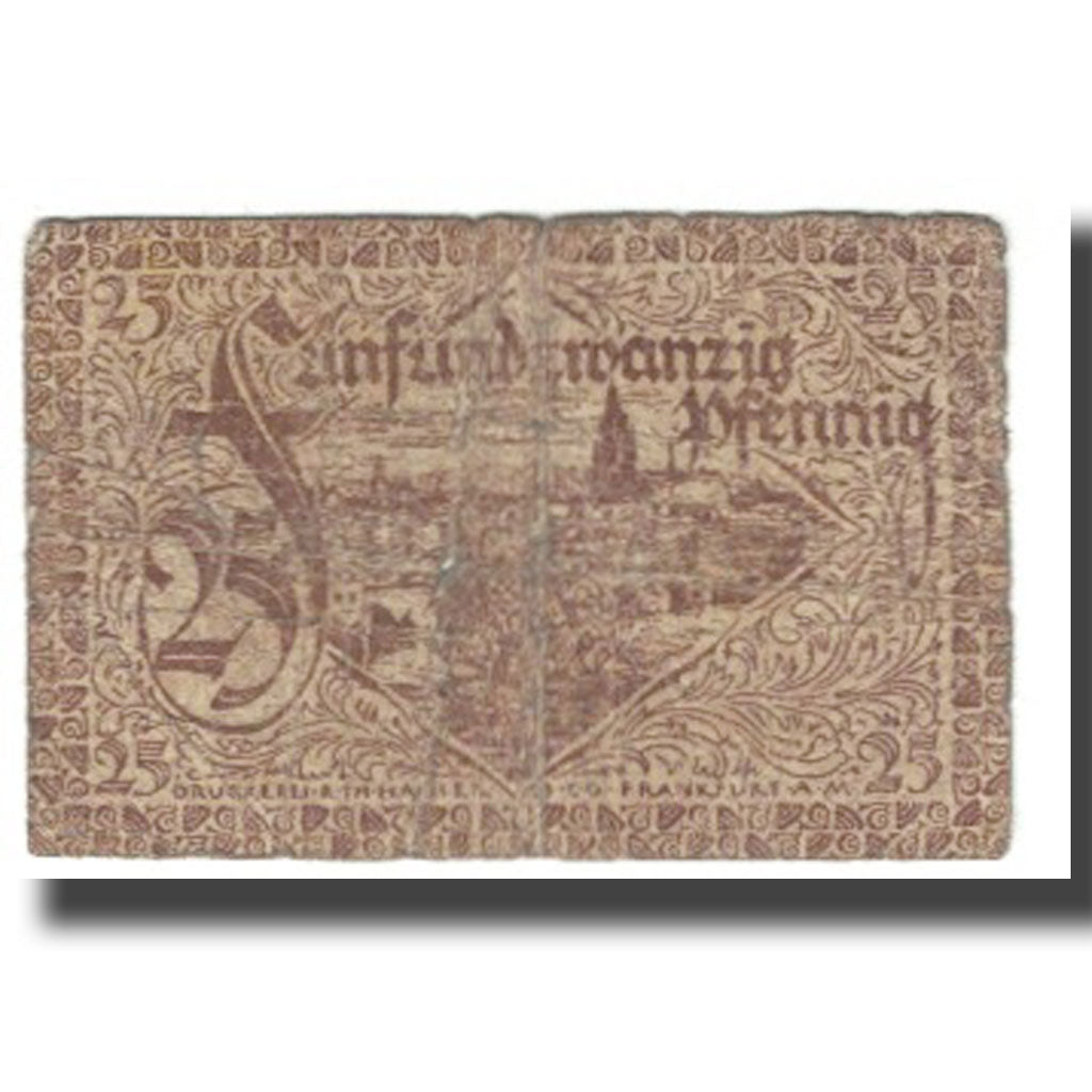 Geldschein, Deutschland, GUTSCHEIN, 25 Pfennig, Blason, 1919, S, Mehl:160.2