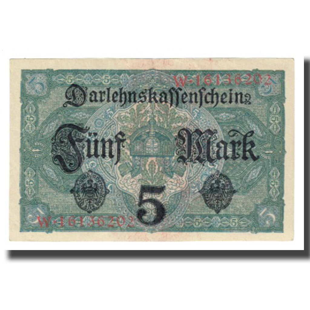 Banknote, Germany, 5 Mark, 1917, 1917-08-01, KM:56a, AU(55-58)