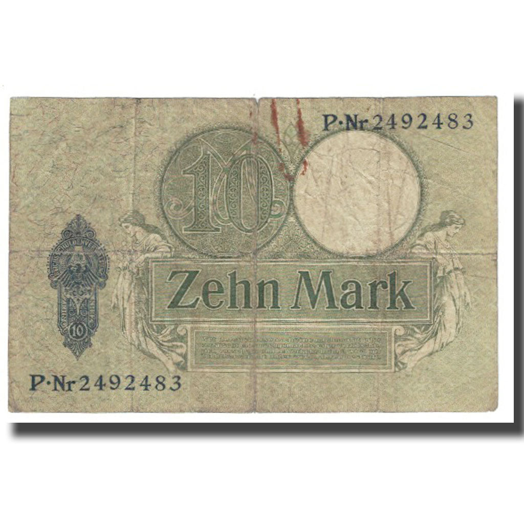Banknote, Germany, 10 Mark, 1906, 1906-10-06, KM:9b, VF(20-25)