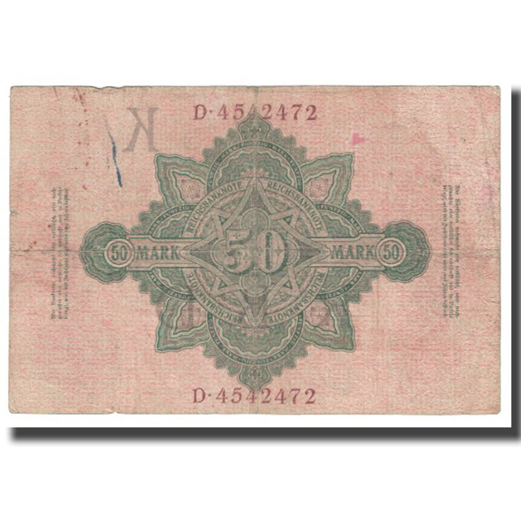 Banknote, Germany, 50 Mark, 1910, 1910-04-21, KM:41, VF(20-25)