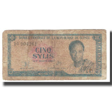 Banknote, Guinea, 5 Sylis, 1980, 1960-03-01, KM:22a, VF(20-25)