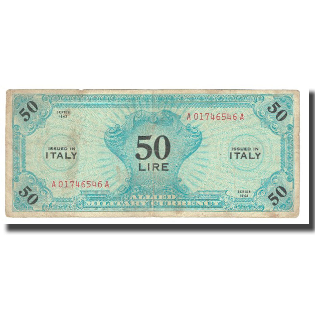 Billet, Italie, 50 Lire, 1943, TB