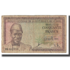 Banknote, Guinea, 50 Francs, 1960, 1960-03-01, KM:12a, VF(20-25)