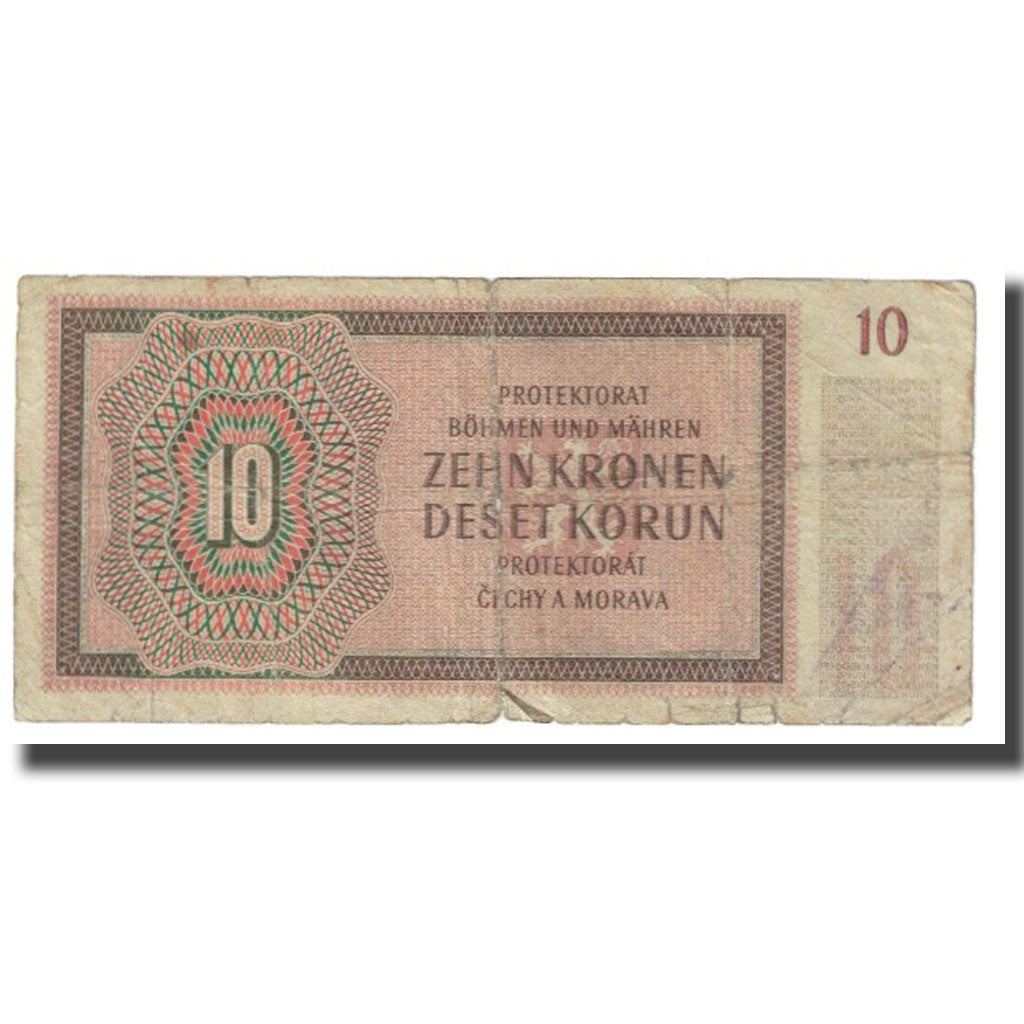 Billet, Bohemia and Moravia, 10 Korun, 1942, 1942-07-08, KM:8a, TB