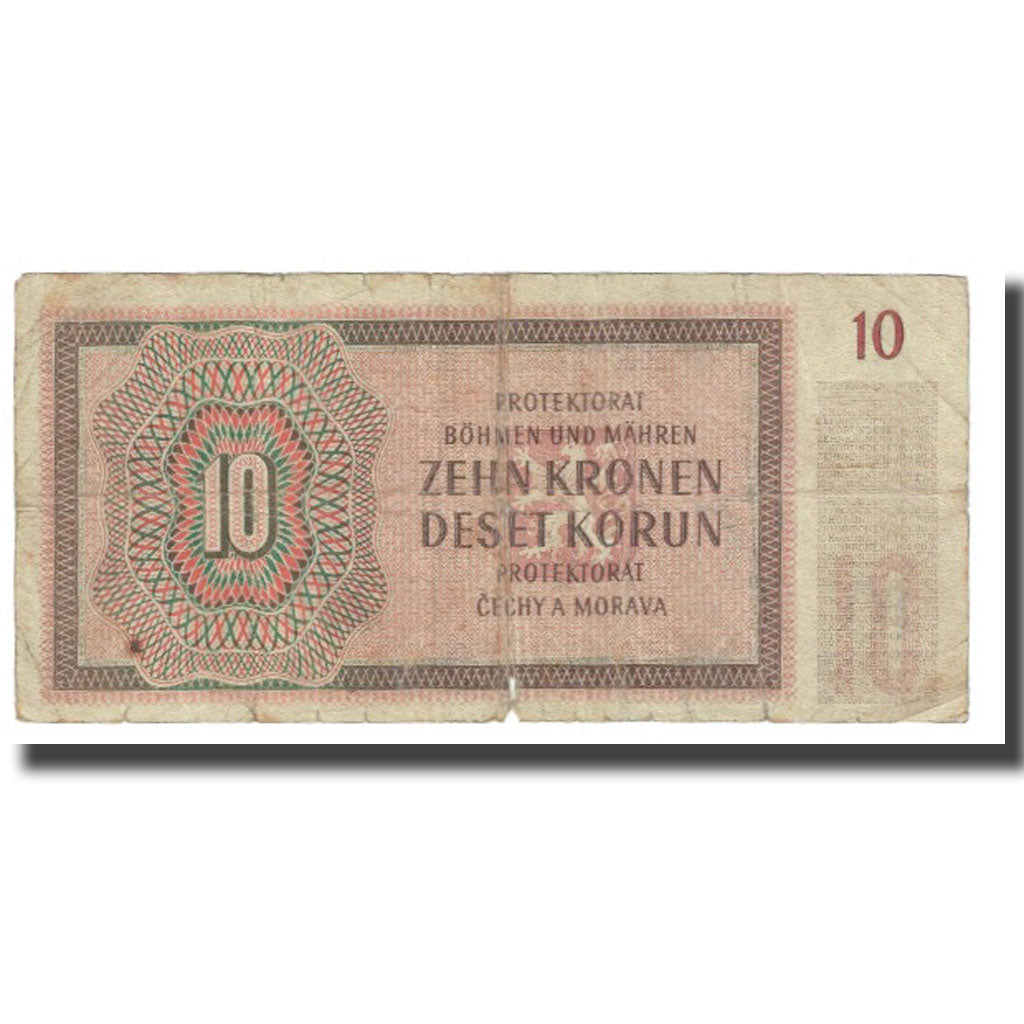 Billet, Bohemia and Moravia, 10 Korun, 1942, 1942-07-08, KM:8a, TB