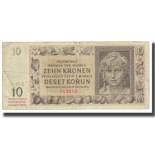 Billet, Bohemia and Moravia, 10 Korun, 1942, 1942-07-08, KM:8a, TB