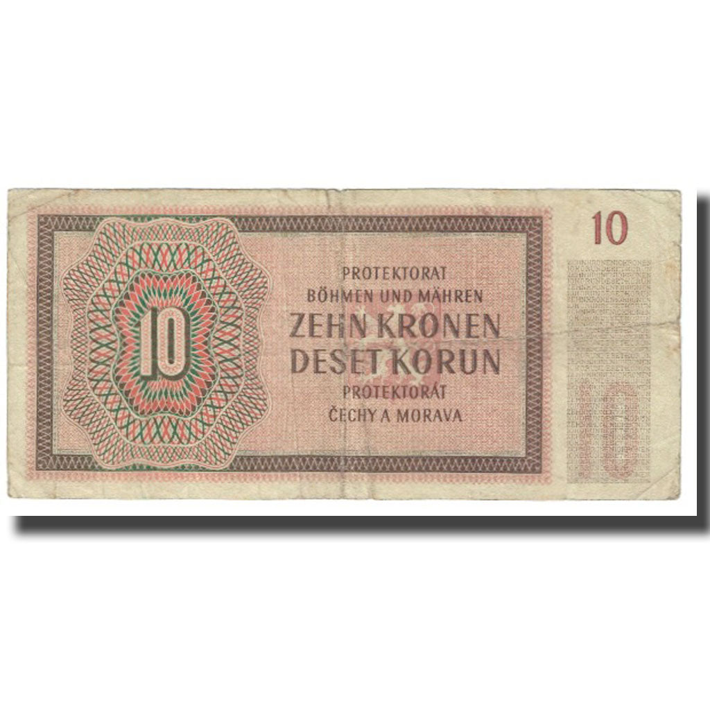 Billet, Bohemia and Moravia, 10 Korun, 1942, 1942-07-08, KM:8a, TB