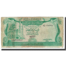 Nota, Líbia, 1 Dinar, KM:44a, VF(20-25)