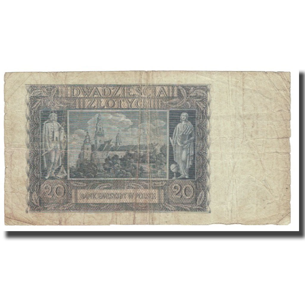 Geldschein, Polen, 20 Zlotych, 1940, 1940-03-01, KM:95, S