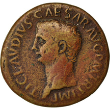 Claudius, Dupondius, Roma, VF(30-35), Copper, Cohen:1