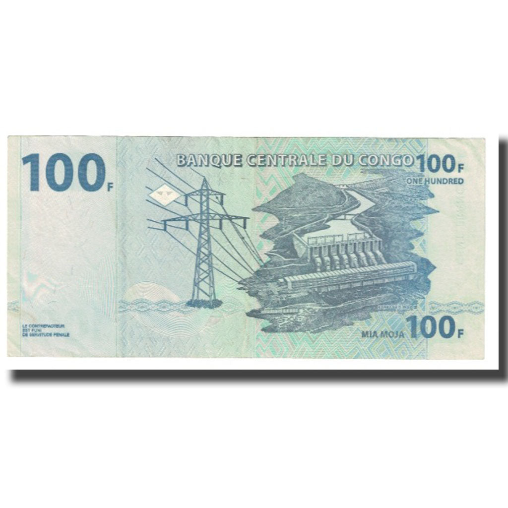 Biljet, Democratische Republiek Congo, 100 Francs, 2000, 2000-01-04, KM:98a, TTB