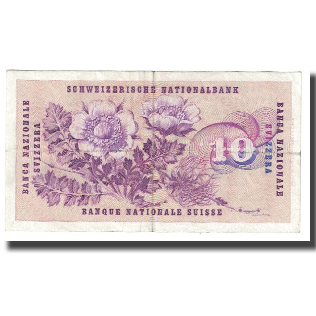 Nota, Suíça, 10 Franken, KM:45b, EF(40-45)