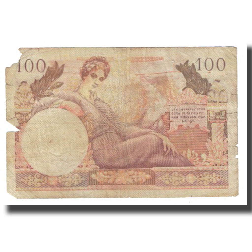 Francia, 100 Francs, 1955, MB, Fayette:VF34.1, KM:M11a
