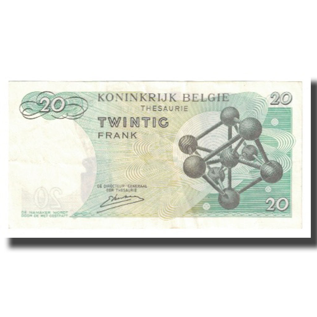 Banknote, Belgium, 20 Francs, 1964, 1964-06-15, KM:138, AU(55-58)