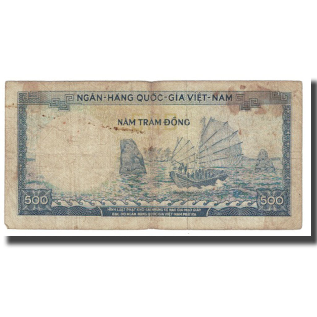 Banknote, South Viet Nam, 500 D<ox>ng, KM:23a, VF(20-25)