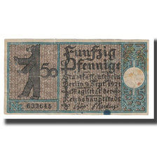 Nota, Alemanha, 50 Pfennig, 1921, 1921-09-09, EF(40-45)