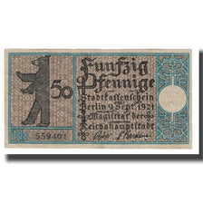 Billet, Allemagne, 50 Pfennig, 1921, 1921-09-09, TTB