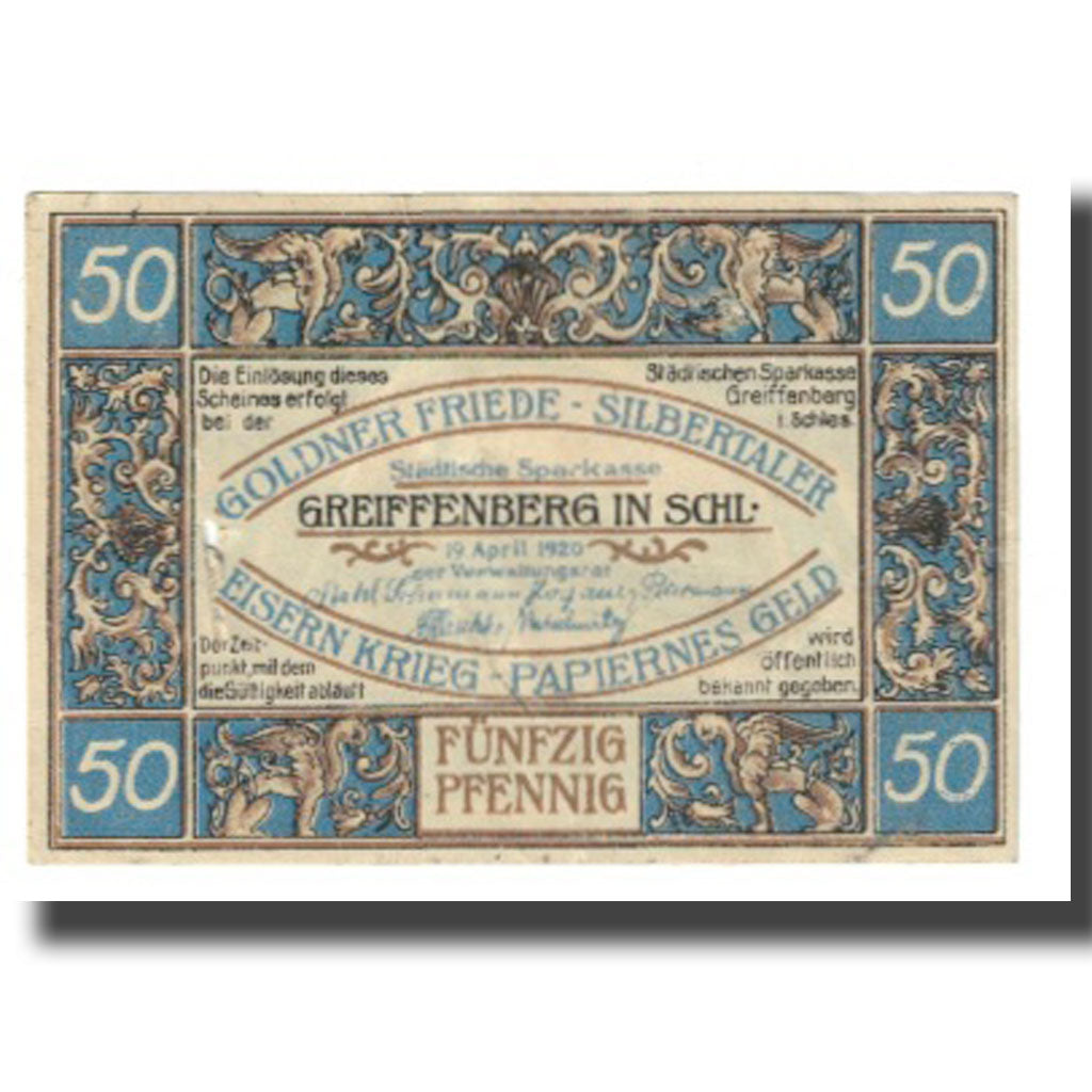 Nota, Alemanha, 50 Pfennig, 1920, 1920-04-19, UNC(65-70)