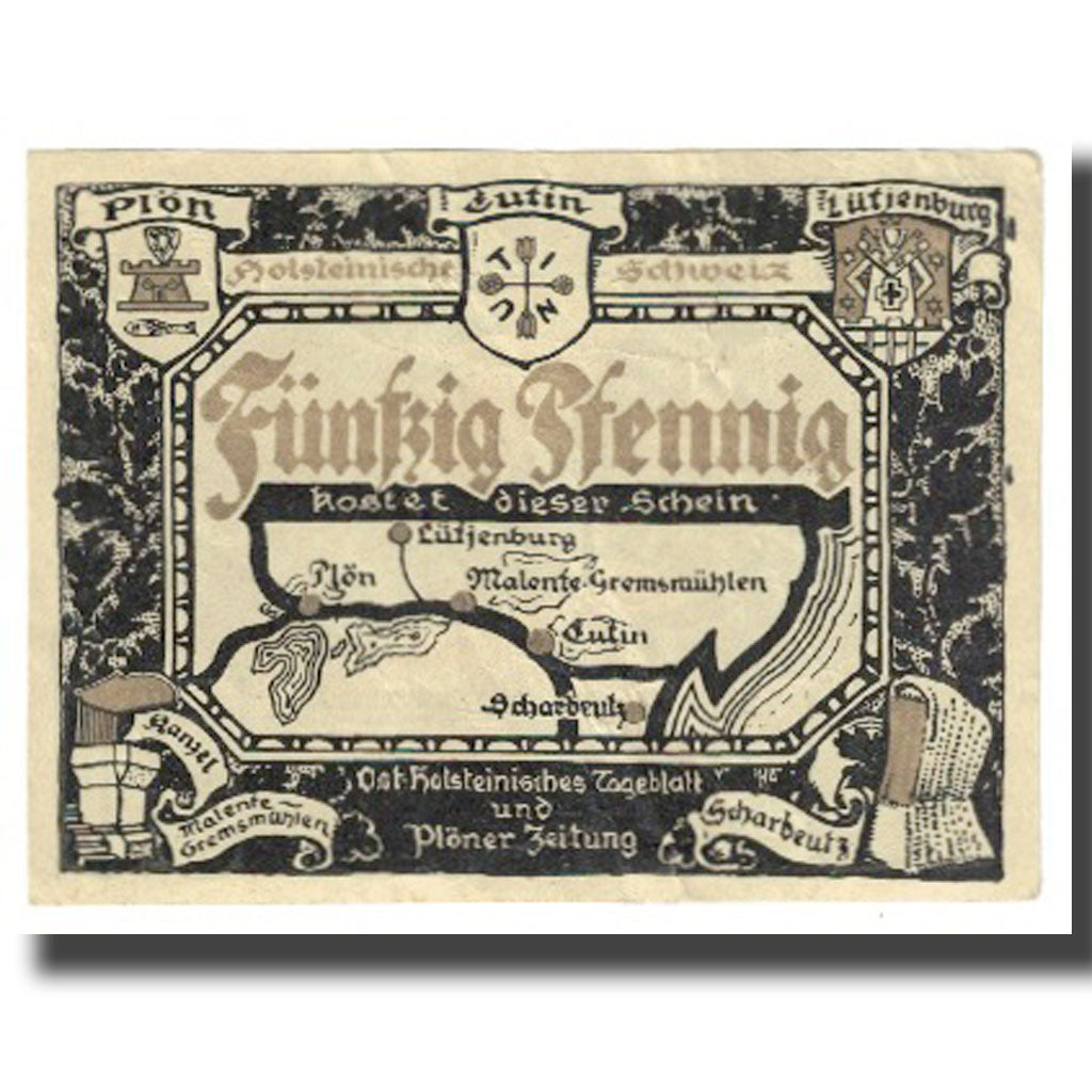 Biljet, Duitsland, 50 Pfennig, NIEUW