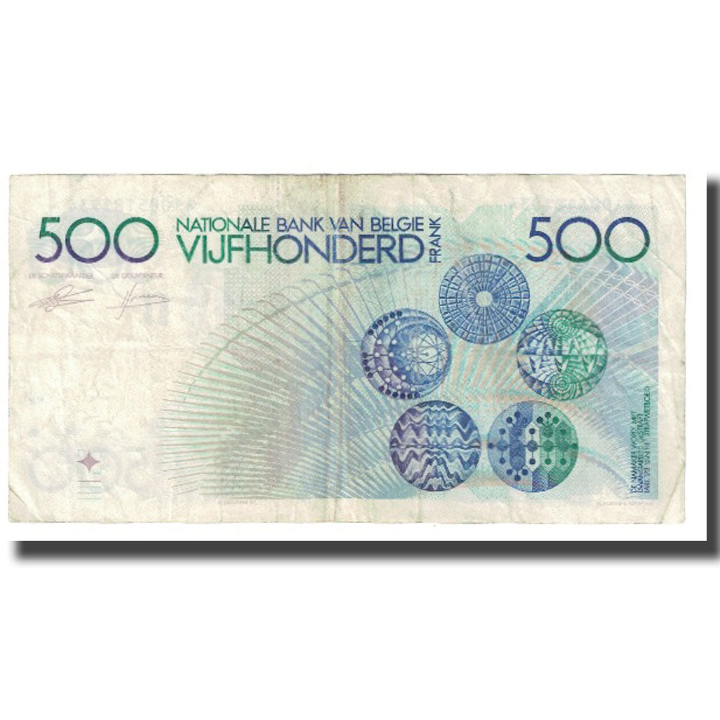 Banknot, Belgia, 500 Francs, Undated, Undated, KM:143a, EF(40-45)