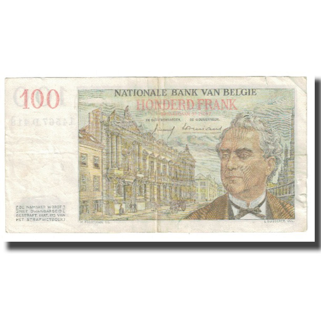Banknote, Belgium, 100 Francs, 1959, 1959-04-30, KM:129b, EF(40-45)