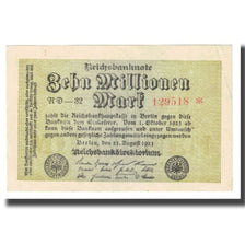Nota, Alemanha, 10 Millionen Mark, 1923, 1923-09-01, KM:106b, VF(20-25)