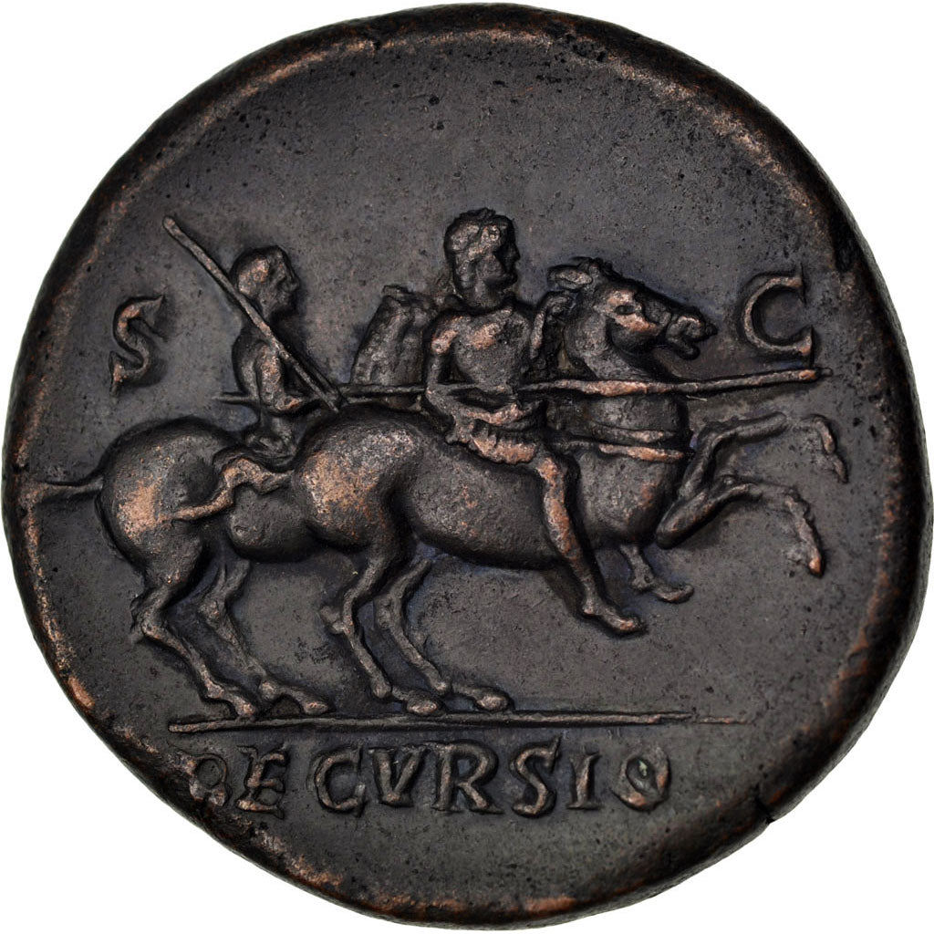 Nero, Sestertius, 65, Roma, MS(60-62), Copper, Cohen #86, 29.00