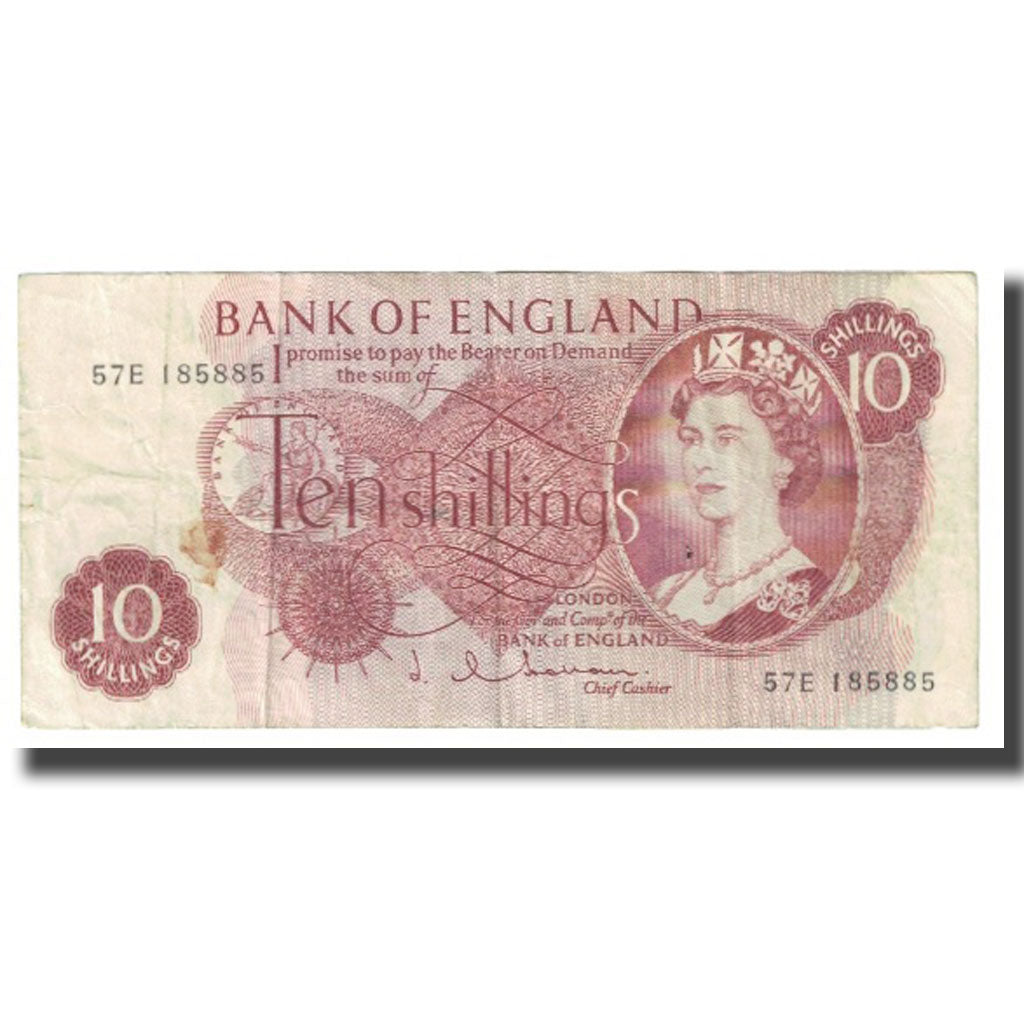 Banknot, Wielka Brytania, 10 Shillings, Undated, Undated, KM:373b, VF(20-25)