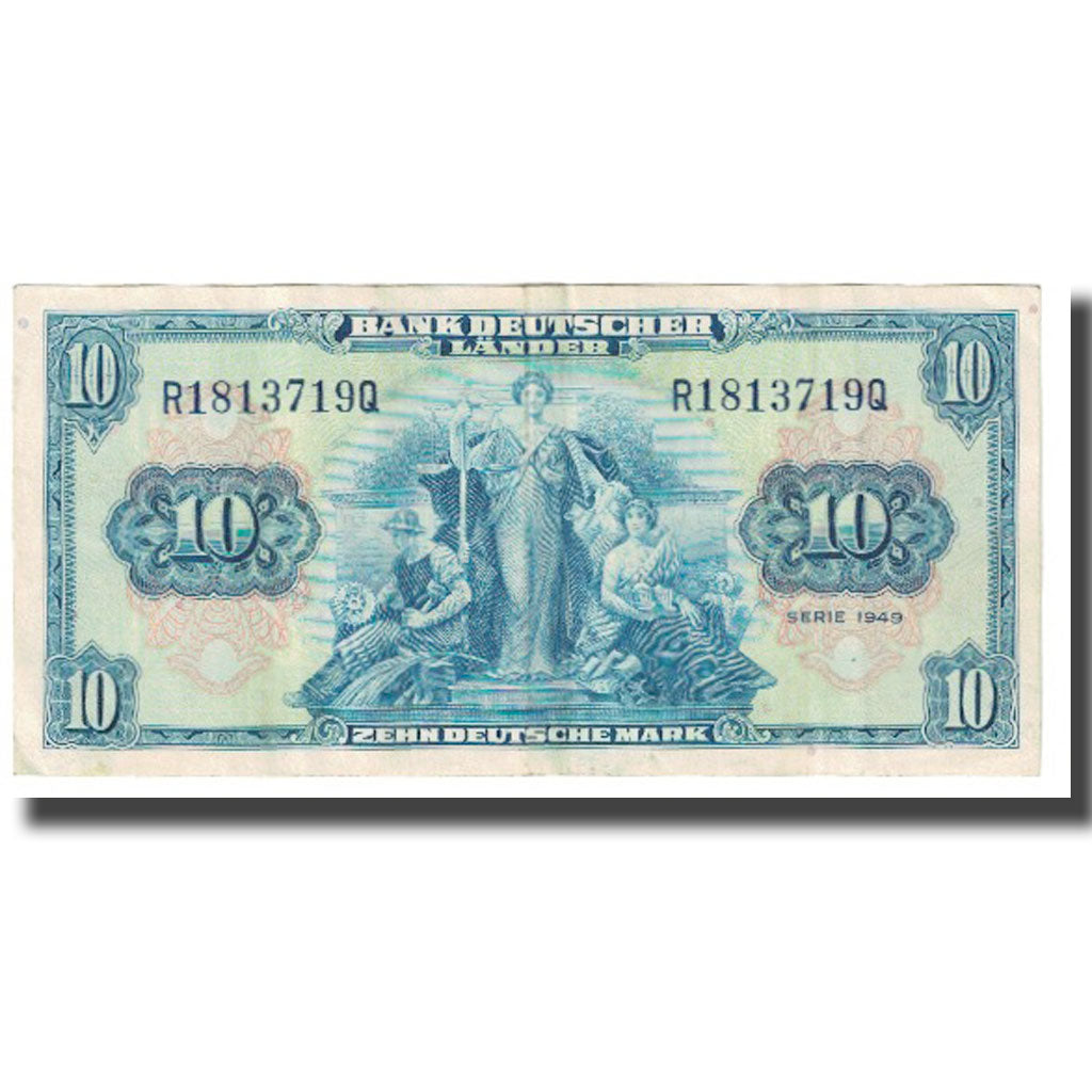 Banknote, GERMANY - FEDERAL REPUBLIC, 10 Deutsche Mark, 1949, 1949-08-22