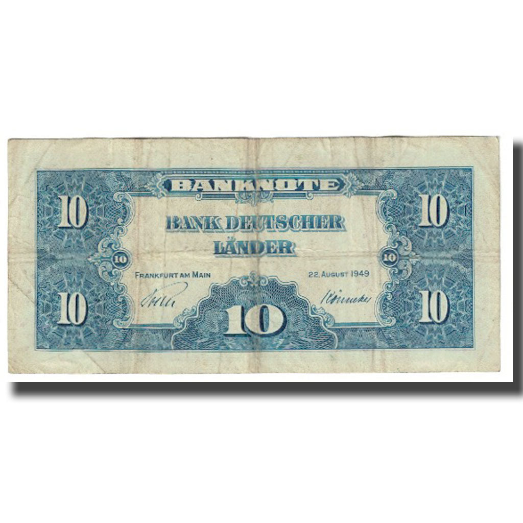 Banknote, GERMANY - FEDERAL REPUBLIC, 10 Deutsche Mark, 1949, 1949-08-22