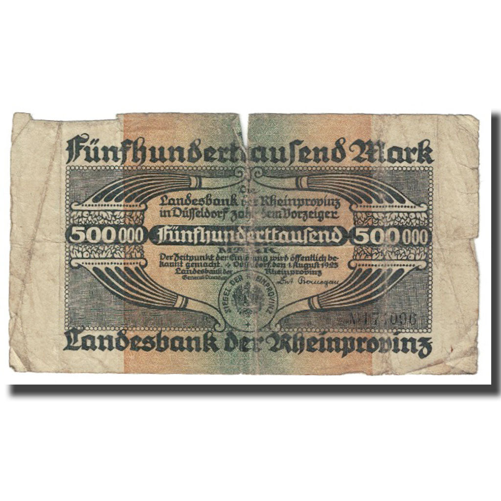 Banknote, Germany, 500000 Mark, 1923, 1923-08-01, VF(20-25)