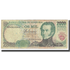 Banknote, Venezuela, 2000 Bolivares, 1998, 1998-08-06, KM:77a, VF(20-25)