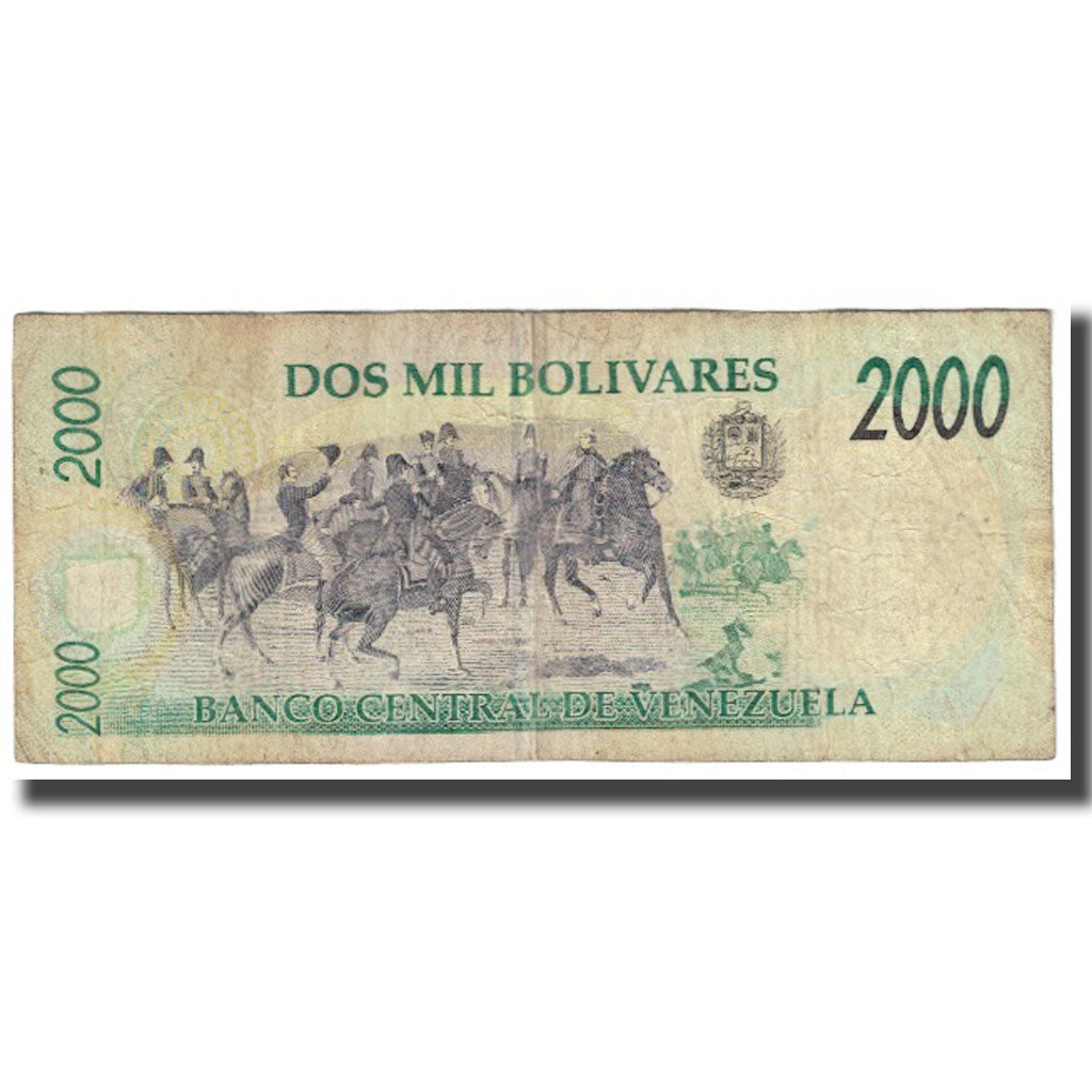 Banknote, Venezuela, 2000 Bolivares, 1998, 1998-08-06, KM:77a, VF(20-25)