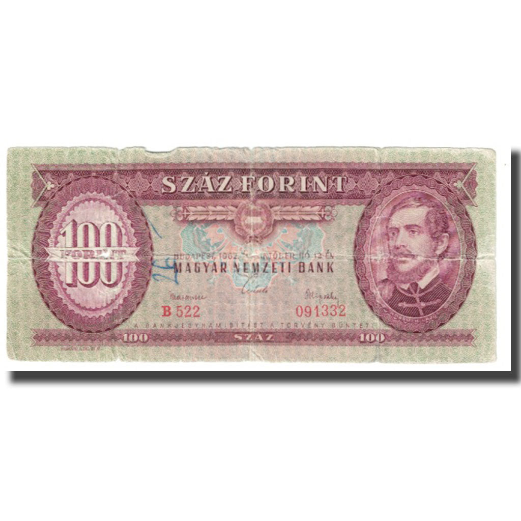 Banknot, Węgry, 100 Forint, 1962, 1962-10-12, KM:174a, VF(20-25)