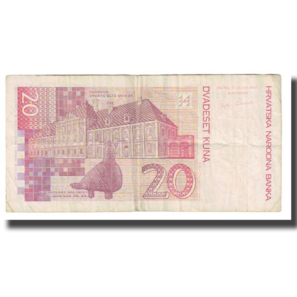 Billet, Croatie, 20 Kuna, 2001, 2001-03-07, KM:39, TTB