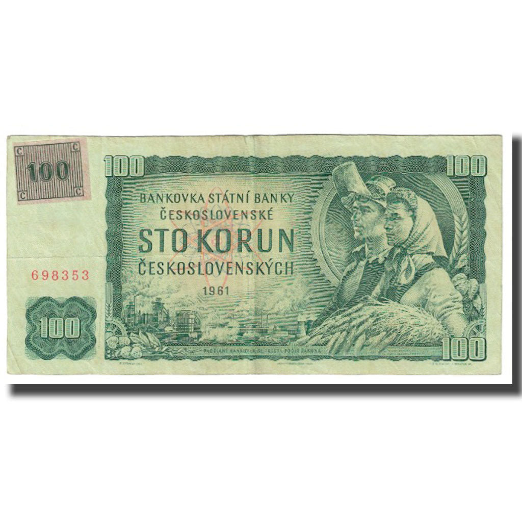 Banknot, Czechosłowacja, 100 Korun, 1961, KM:91c, EF(40-45)
