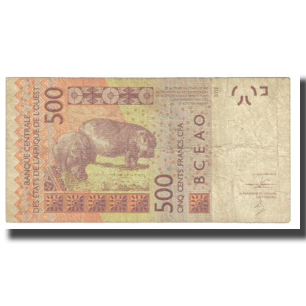 Billet, West African States, 500 Francs, 2012, TB