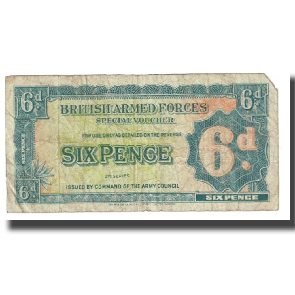 Nota, Grã-Bretanha, 6 Pence, KM:M17b, VF(20-25)