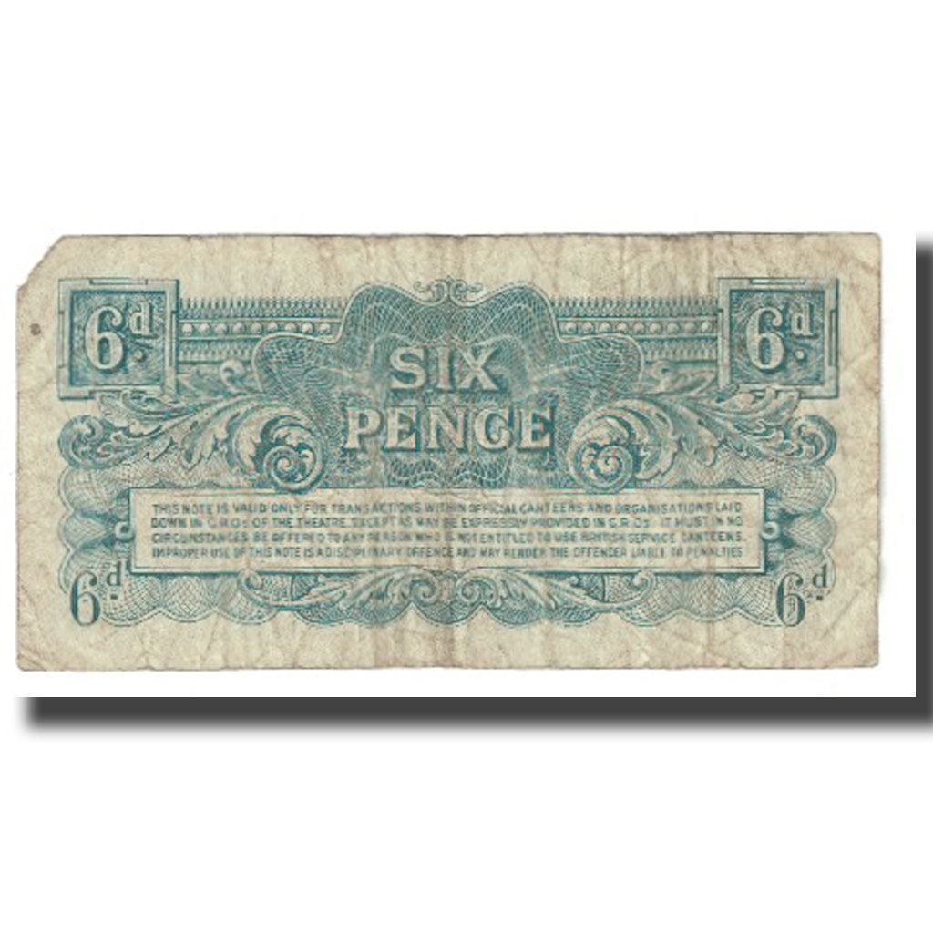 Nota, Grã-Bretanha, 6 Pence, KM:M17b, VF(20-25)