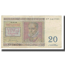 Banknote, Belgium, 20 Francs, 1950, 1950-07-01, KM:132b, VF(20-25)