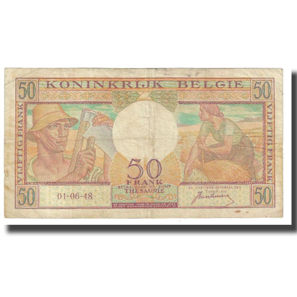 Banknote, Belgium, 50 Francs, 1948, 1948-06-01, KM:133b, VF(20-25)