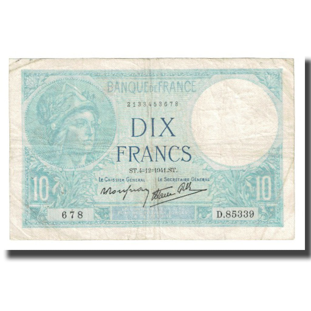 Francia, 10 Francs, 1941, 1941-12-04, MB, Fayette:7.30, KM:84