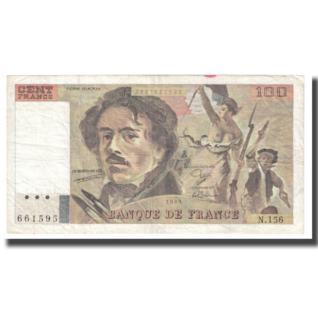 France, 100 Francs, 1989, TTB, Fayette:69.13d), KM:154d
