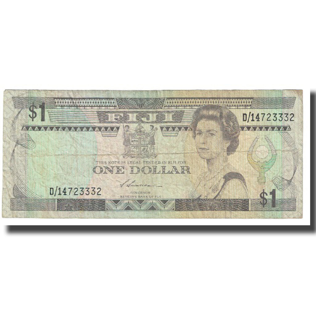 Banknot, Fiji, 1 Dollar, Undated, Undated, KM:86a, VF(20-25)