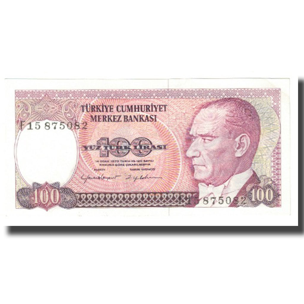 Geldschein, Türkei, 100 Lira, 1970, 1970-10-14, KM:194b, UNZ-