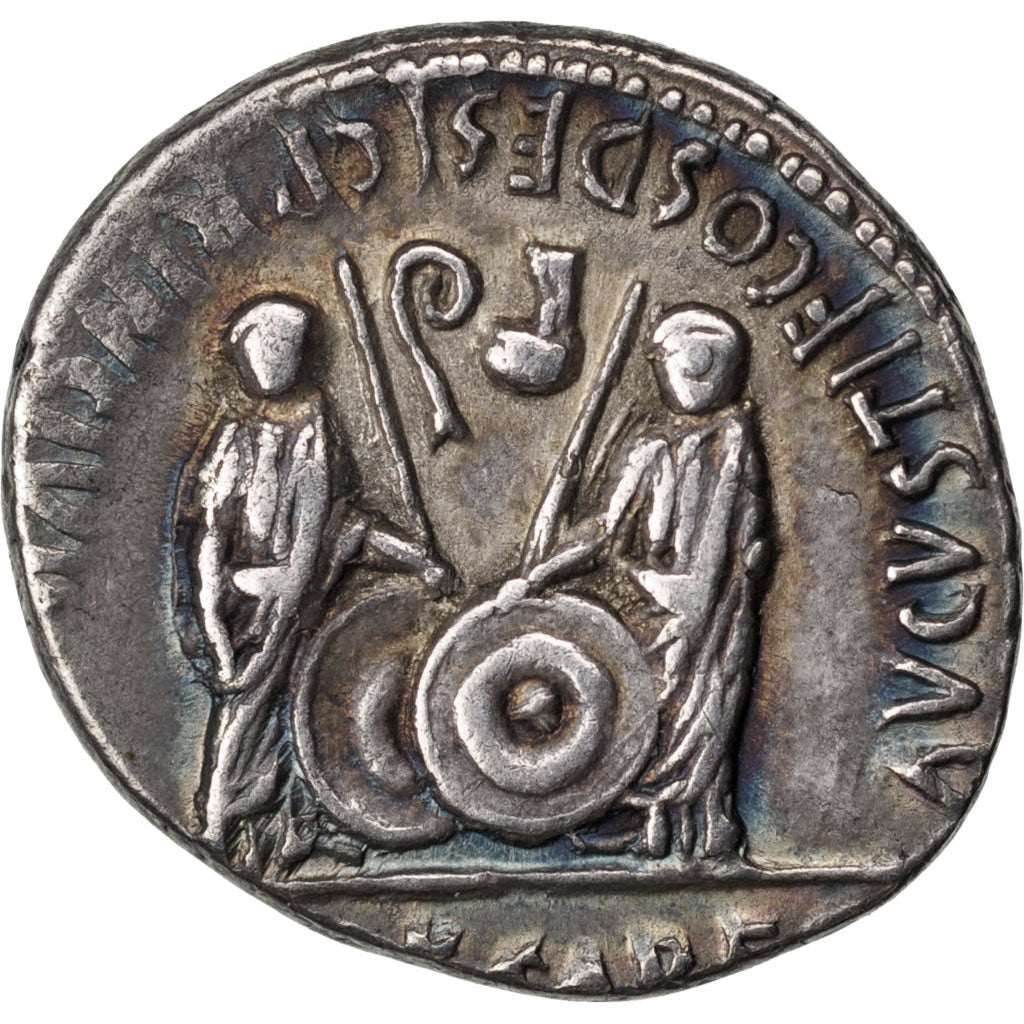Augustus, Denarius, Roma, AU(50-53), Silver, Cohen #43, 3.70
