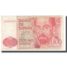 Banknote, Spain, 2000 Pesetas, 1980, 1980-07-22, KM:159, VF(20-25)