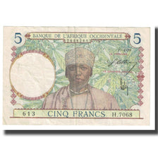 Billet, French West Africa, 5 Francs, 1939, 1939-04-27, KM:25, TTB